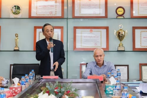 Ông Đào Phan Long - Chủ tịch Hiệp hội Cơ khí Việt Nam phát biểu tại hội nghị